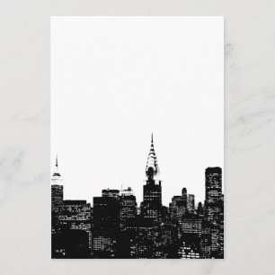 Svartvit New York-inbjudan Inbjudningar