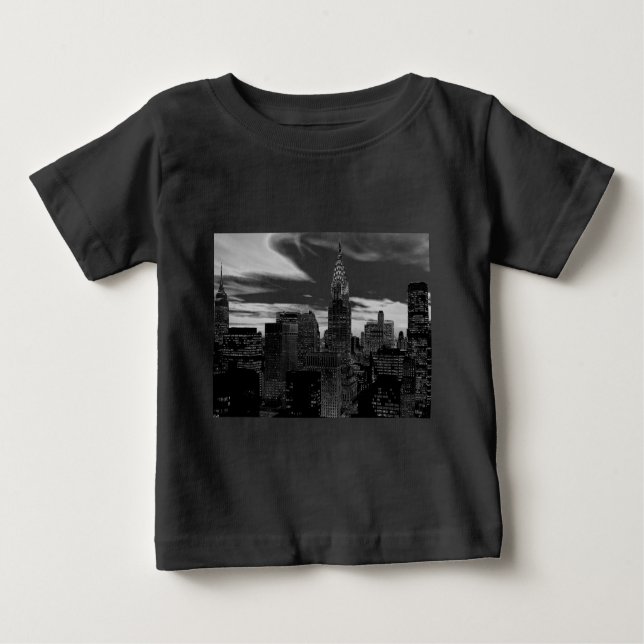 Svartvit New York Tee (Framsida)