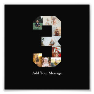 Svartvit nummer 3, fotokollage fototryck