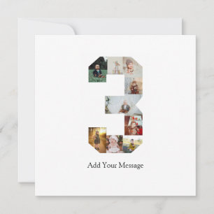 Svartvit nummer 3, fotokollage tack kort