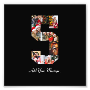 Svartvit nummer 5 - fotokollage fototryck