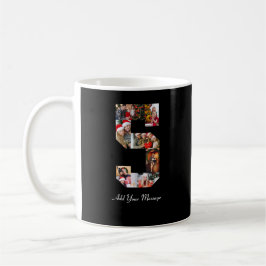Svartvit nummer 5 - fotokollage kaffemugg
