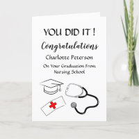 Svartvit Nurse Studenten Grattis