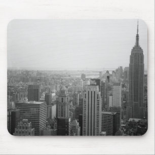 Svartvit NYC-horisontCityscape Musmatta