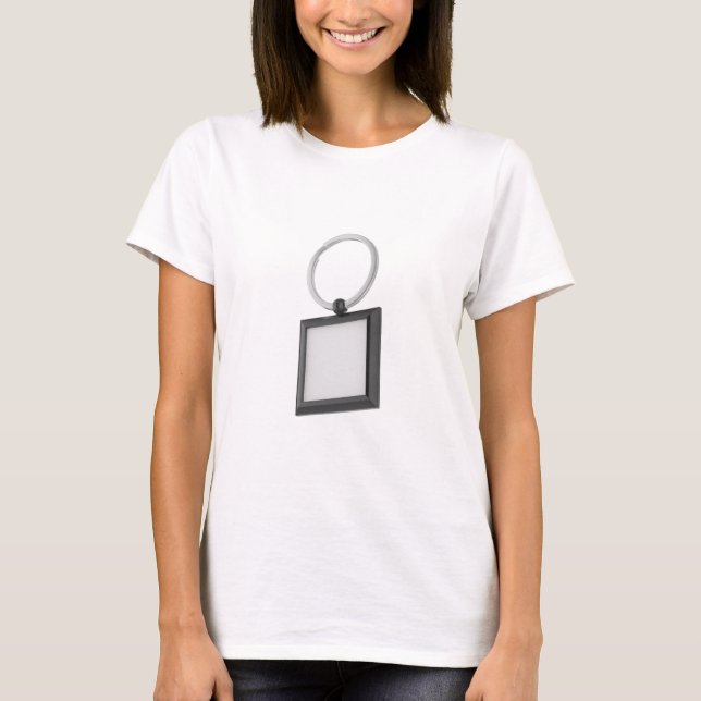 Svartvit nyckelkedja av plast t shirt (Framsida)