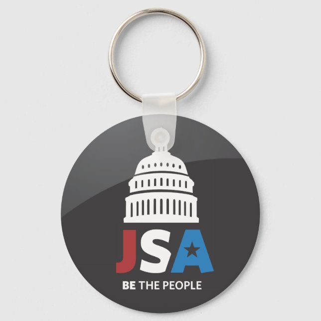 Svartvit nyckelkedja för logotyp nyckelring (Framsida)