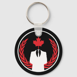 Svartvit nyckelkedja i Anonymous Canada Nyckelring