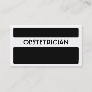 Svartvit obstetrikisk affärskort visitkort