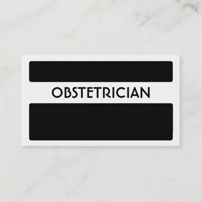 Svartvit obstetrikisk affärskort visitkort (Framsida)