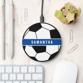 Svartvit och blå fotboll, sportmonogram