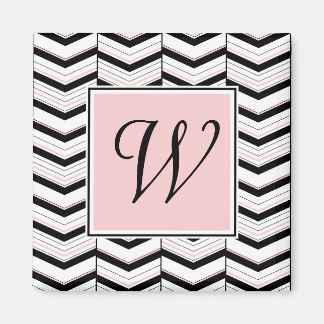 Svartvit och  Chevron Magnet (Framsidan)