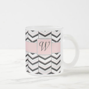 Svartvit och Chevron Mugg