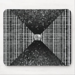 Svartvit, och Grått Check Mönster Musmatta
