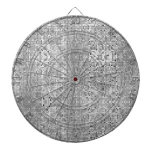 Svartvit och Grått Geometric Mönster Piltavla