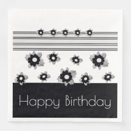 Svartvit och Grått Pappersservett