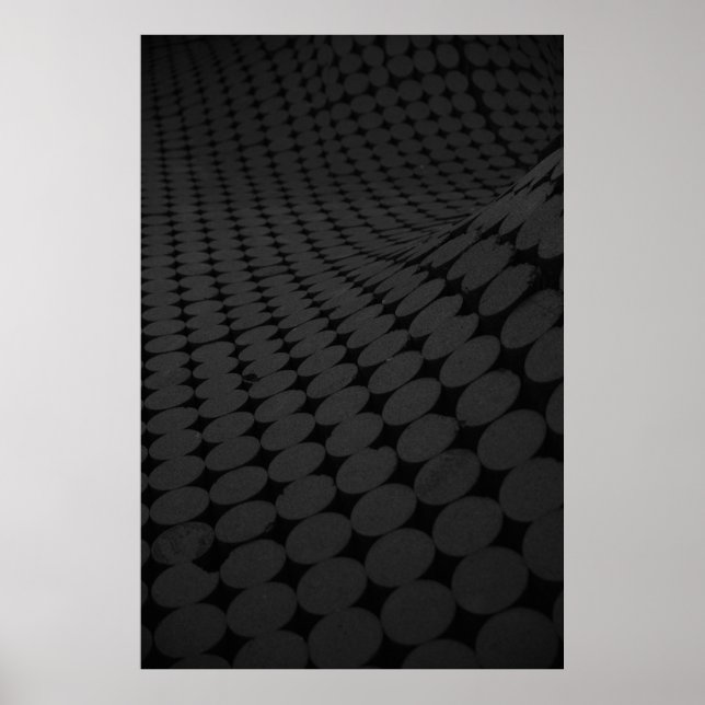 Svartvit och grått prickad yta poster (Framsidan)