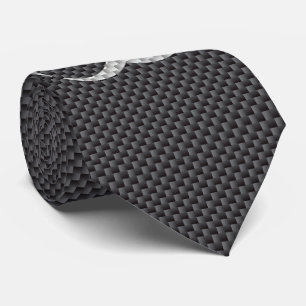 Svartvit och Grått-toxisk kolfiber Slips