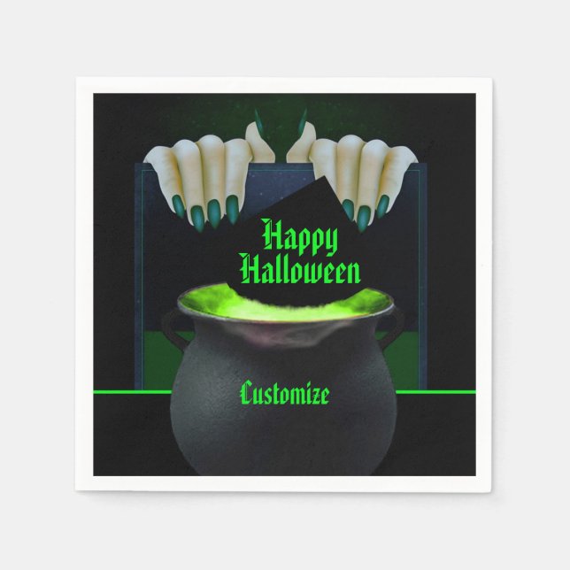 Svartvit och Grönt - fönster Pappersservett (Framsidan)