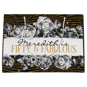 Svartvit och Guld lyx Personlig 50 och väv