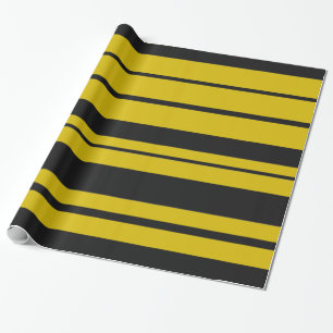 Svartvit och Gult Bee-liknande Rand, figursättning Presentpapper