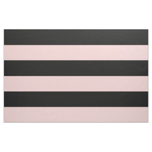 Svartvit och Ljust rosa brett Rand stort  Tyg