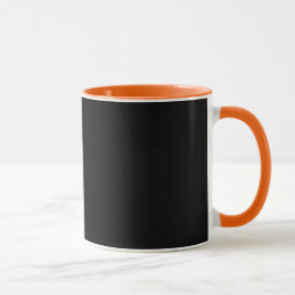 Svartvit och Orange Mugg