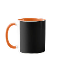 Svartvit och Orange Mugg