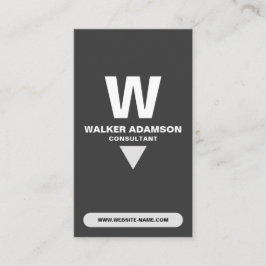 Svartvit och projektionsyta med monogrammad Profes Visitkort