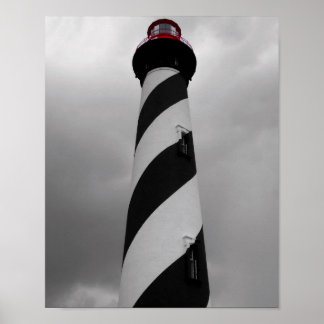 Svartvit och röd Poster