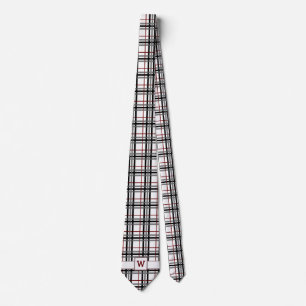Svartvit och rödblekt Manar Neck Tie Slips