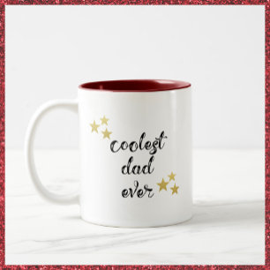 Svartvit och rödkolest Pappa 2-tonkaffe Mugg