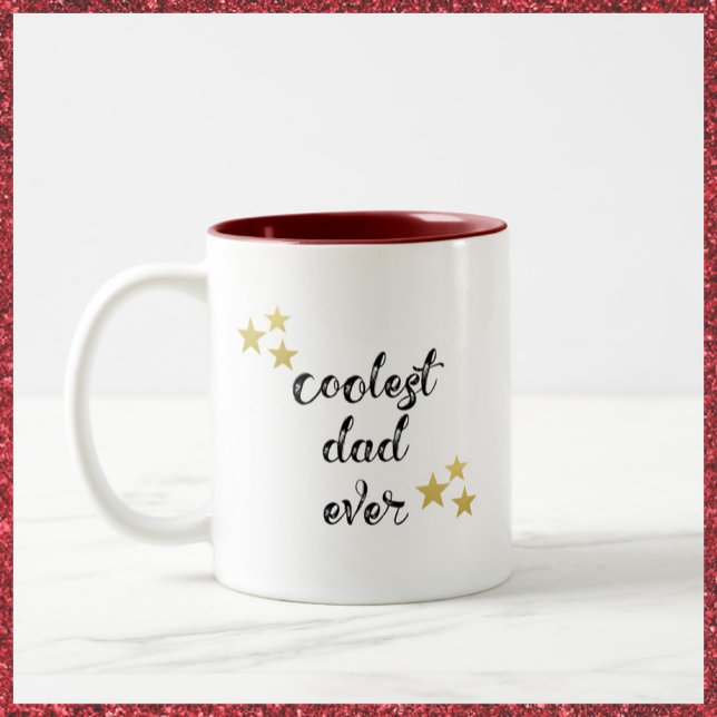 Svartvit och rödkolest Pappa 2-tonkaffe Mugg (Skapare uppladdad)
