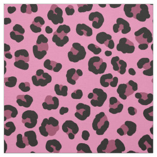 Svartvit och rosa av leopard mönster tyg