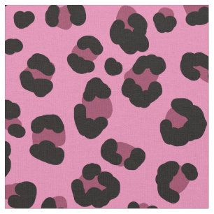 Svartvit och rosa av leopard mönster tyg