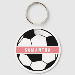 Svartvit och Rosa Modern sportekoner Monogram Nyckelring