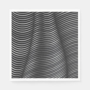 Svartvit och Silver optisk Illusion Pappersservett