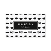 Svartvit Öga & Läppar Makeup Artist