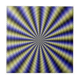 Svartvit optisk Illusion Kakelplatta