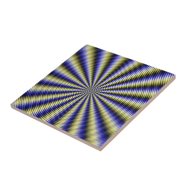 Svartvit optisk Illusion Kakelplatta (Sidan)