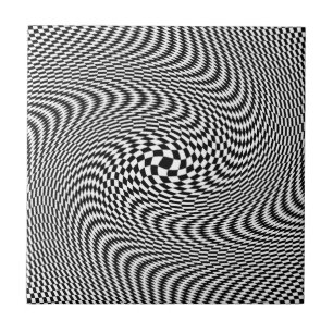 Svartvit optisk illusion kakelplatta