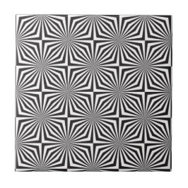 Svartvit optisk illusion kakelplatta