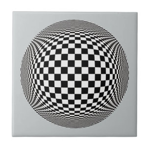 Svartvit optisk illusion kakelplatta