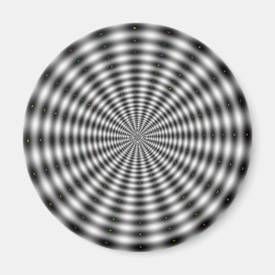 Svartvit optisk Illusion Magnet