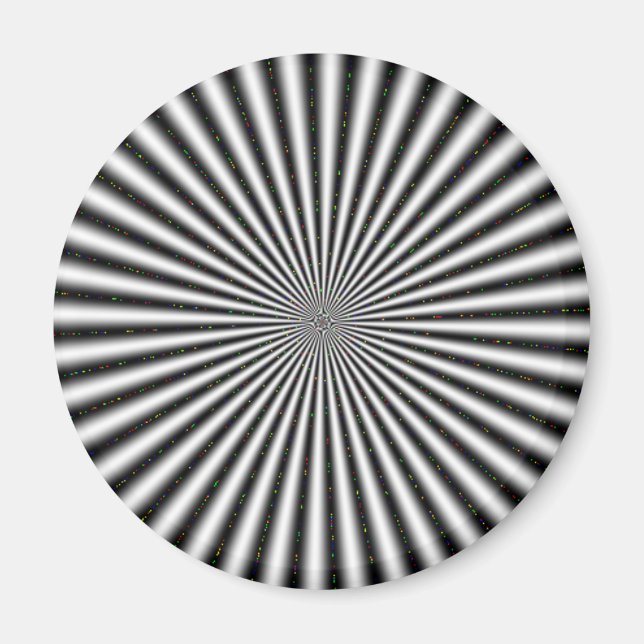 Svartvit optisk Illusion Magnet (Framsidan)