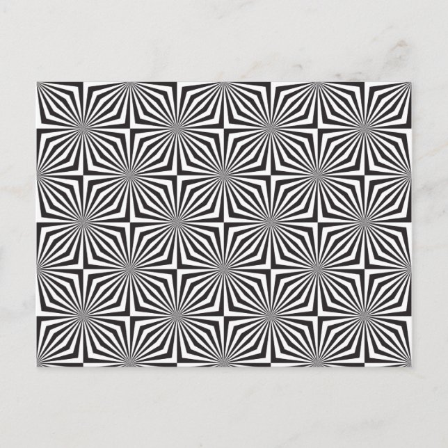 Svartvit optisk illusion vykort (Framsida)