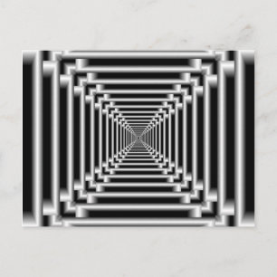 Svartvit optisk Illusion Vykort