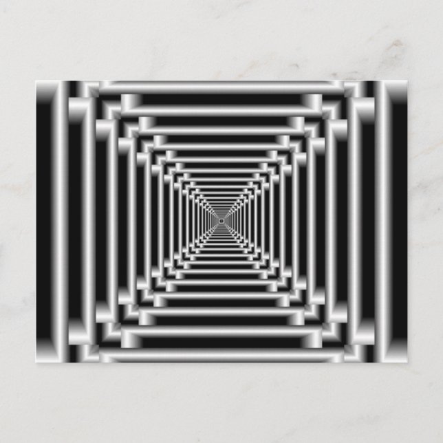 Svartvit optisk Illusion Vykort (Framsida)