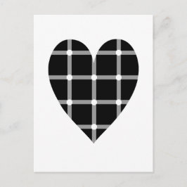 Svartvit, optisk illusionskärna vykort