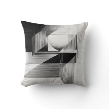 Svartvit optisk linje Dekorativ kudde