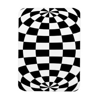Svartvit optiska checkers för Illusionsrundan Magnet